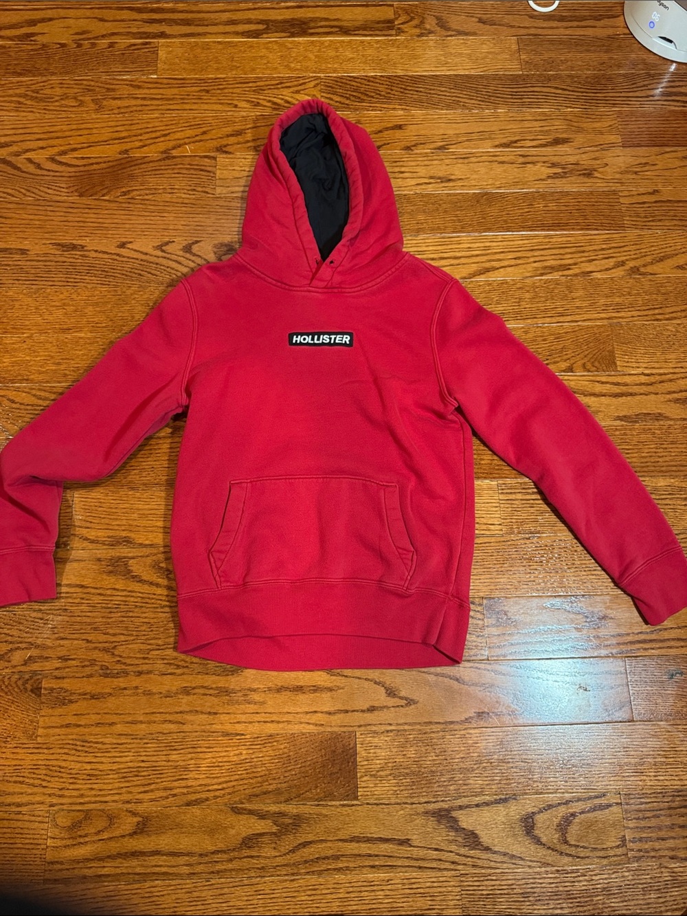Hollister Youth Bright Red Pullover Hoodie with Logo